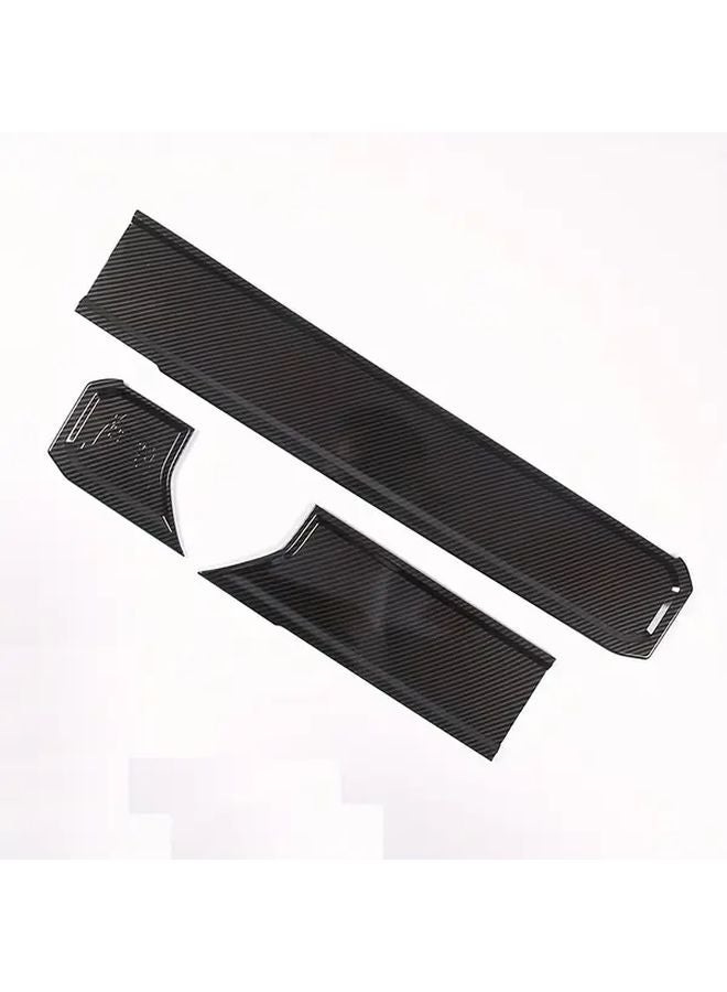 Carbon Fiber Pattern Dashboard Center Control Panel Cover For Land Rover Defender 2020 2025 LHD - Image 4